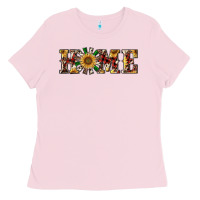 Bubblegum Pink christmas home with windmill Ladies Tee - RanaPortraitStore