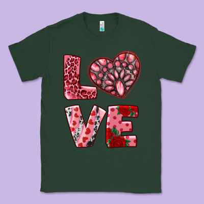 Love With Pink Gemstone Classic Tee Designed By Ranaportraitstore