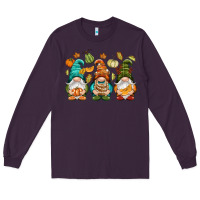 Plum Fall gnomes Long Sleeve Tee - NancyCooperArtShop