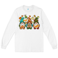 White Fall gnomes Long Sleeve Tee - NancyCooperArtShop