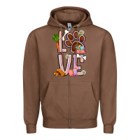 Chestnut Tie dye easter love dog paw Zipper Hoodie - BundleAndBundleShop