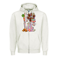 Oatmeal Heather Tie dye easter love dog paw Zipper Hoodie - BundleAndBundleShop
