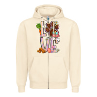 Sandshell Tie dye easter love dog paw Zipper Hoodie - BundleAndBundleShop