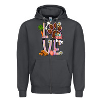 Smoke Tie dye easter love dog paw Zipper Hoodie - BundleAndBundleShop