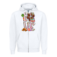 White Tie dye easter love dog paw Zipper Hoodie - BundleAndBundleShop