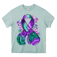Arona purple and green anal cancer with boxing gloves na Heavy Core Tee - NancyCooperArtShop