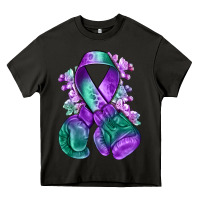 Asphalt purple and green anal cancer with boxing gloves na Heavy Core Tee - NancyCooperArtShop