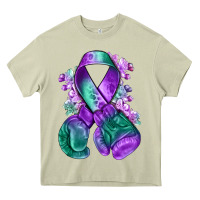 Mossy purple and green anal cancer with boxing gloves na Heavy Core Tee - NancyCooperArtShop