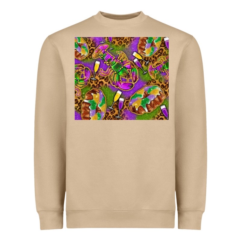 Mardi Gras With Crabs Tumbler Heavyweight Sweatshirt by HowdyJamesFarm | Teevron