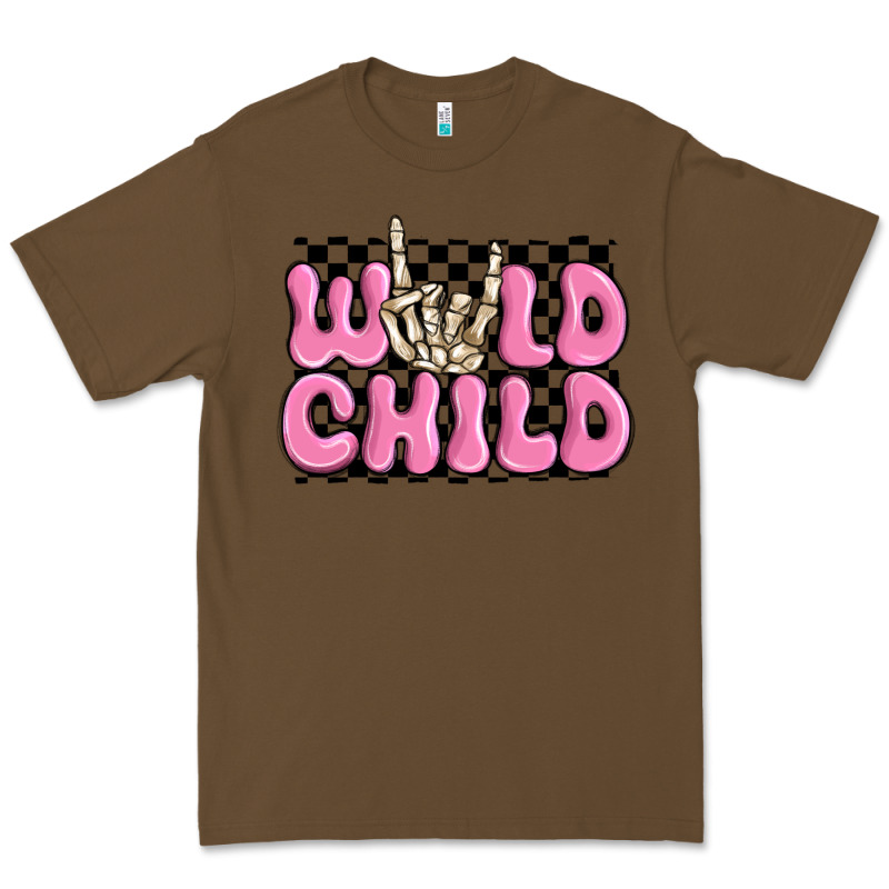Wild Child Pink Skeleton Premium Tee by MaliasSmallBusiness | Teevron