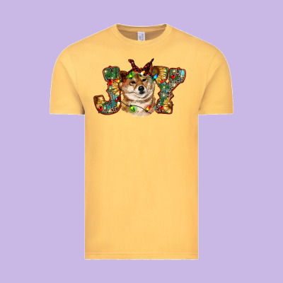 Shiba Inu Christmas Joy Vintage Tee Designed By Ranaportraitstore