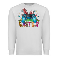 Dove Grey Happy Easter Gamer Premium Sweatshirt - CowhideDigitalArt