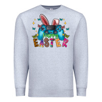 Heather Grey Happy Easter Gamer Premium Sweatshirt - CowhideDigitalArt