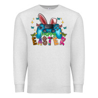 Oatmeal Heather Happy Easter Gamer Premium Sweatshirt - CowhideDigitalArt