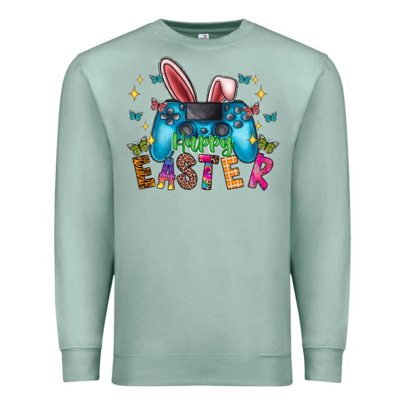 Happy Easter Gamer Premium Sweatshirt by CowhideDigitalArt | Teevron