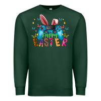 Sports Green Happy Easter Gamer Premium Sweatshirt - CowhideDigitalArt
