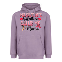 Lavender love message with cupid and hearts Heavyweight Hoodie - CowhideDigitalArt