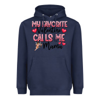 Navy love message with cupid and hearts Heavyweight Hoodie - CowhideDigitalArt