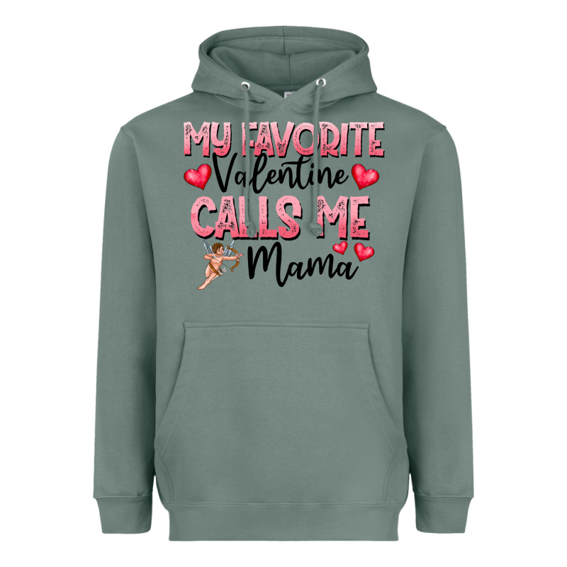 Love Message With Cupid And Hearts Heavyweight Hoodie by CowhideDigitalArt | Teevron