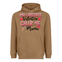 Toasted Coconut love message with cupid and hearts Heavyweight Hoodie - CowhideDigitalArt