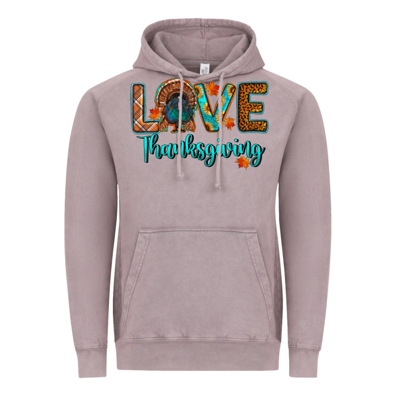 Love Thanksgiving Turkey Vintage Hoodie by RanaPortraitStore | Teevron
