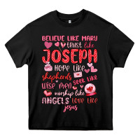 Black believe like mary trust like joseph valentine s da Heavy Core Tee - MaliasSmallBusiness