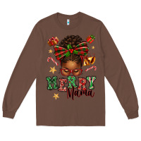 Chestnut merry mama afro messy bun Long Sleeve Tee - texasbilliewilder
