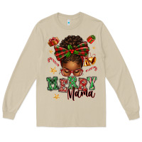 Merry Mama Afro Messy Bun Long Sleeve Tee | Teevron