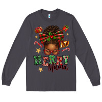 Smoke merry mama afro messy bun Long Sleeve Tee - texasbilliewilder