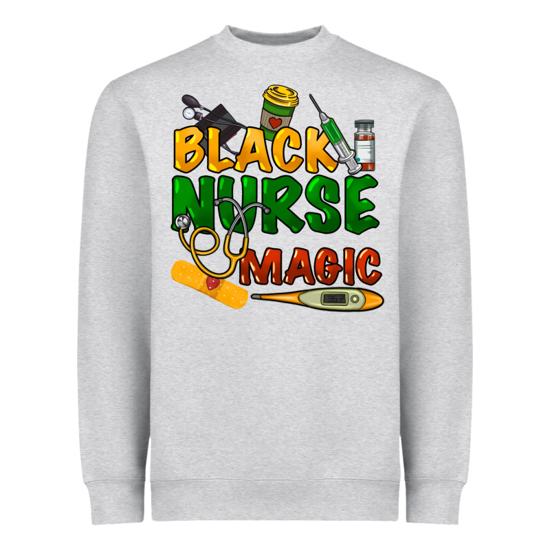 Black Nurse Magic Heavyweight Sweatshirt by HowdyJamesFarm | Teevron