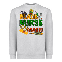 Heather Grey Black Nurse magic Heavyweight Sweatshirt - HowdyJamesFarm