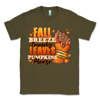 Army Green Fall breeze crunchy leaves pumpkins please Classic Tee - RanaPortraitStore