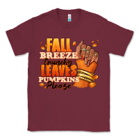 Burgundy Fall breeze crunchy leaves pumpkins please Classic Tee - RanaPortraitStore