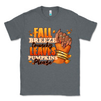 Charcoal Heather Fall breeze crunchy leaves pumpkins please Classic Tee - RanaPortraitStore