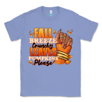 Colony Blue Fall breeze crunchy leaves pumpkins please Classic Tee - RanaPortraitStore