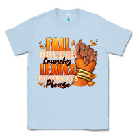 Dusty Blue Fall breeze crunchy leaves pumpkins please Classic Tee - RanaPortraitStore
