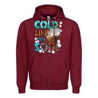 Burgundy cold like my soul coffee cups bbs Zipper Hoodie - BundleAndBundleShop