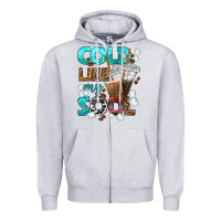 Heather Grey cold like my soul coffee cups bbs Zipper Hoodie - BundleAndBundleShop