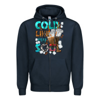 Navy cold like my soul coffee cups bbs Zipper Hoodie - BundleAndBundleShop