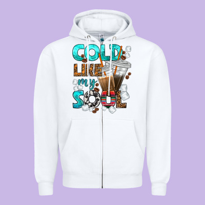 Cold Like My Soul Coffee Cups Bbs Zipper Hoodie Designed By Bundleandbundleshop