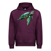 Mauve Wine sea turtle Urban Hoodie - Artiststas