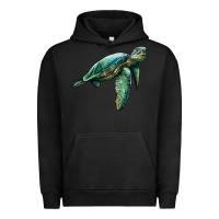 Pigment Black sea turtle Urban Hoodie - Artiststas