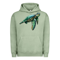 Pigment Oil Green sea turtle Urban Hoodie - Artiststas