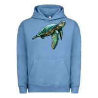Pigment Pebble Blue sea turtle Urban Hoodie - Artiststas