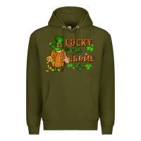 Army Green lucky i'm gnome it St. Patricks Day Premium Hoodie - FaDigitalArtStudio