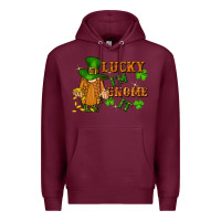 Burgundy lucky i'm gnome it St. Patricks Day Premium Hoodie - FaDigitalArtStudio