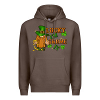 Coffee lucky i'm gnome it St. Patricks Day Premium Hoodie - FaDigitalArtStudio