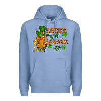 Colony Blue lucky i'm gnome it St. Patricks Day Premium Hoodie - FaDigitalArtStudio