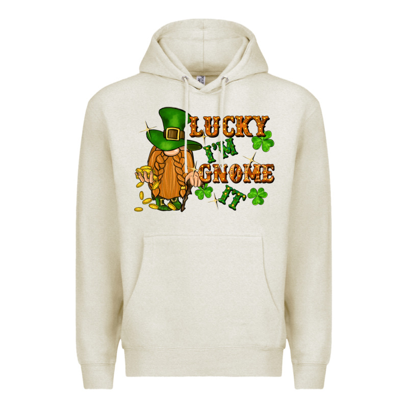 Lucky I'm Gnome It St. Patricks Day Premium Hoodie by FaDigitalArtStudio | Teevron