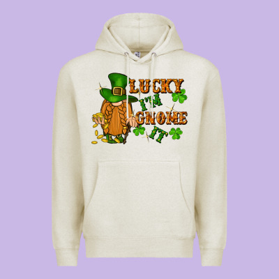 Lucky I'm Gnome It St. Patricks Day Premium Hoodie Designed By Fadigitalartstudio